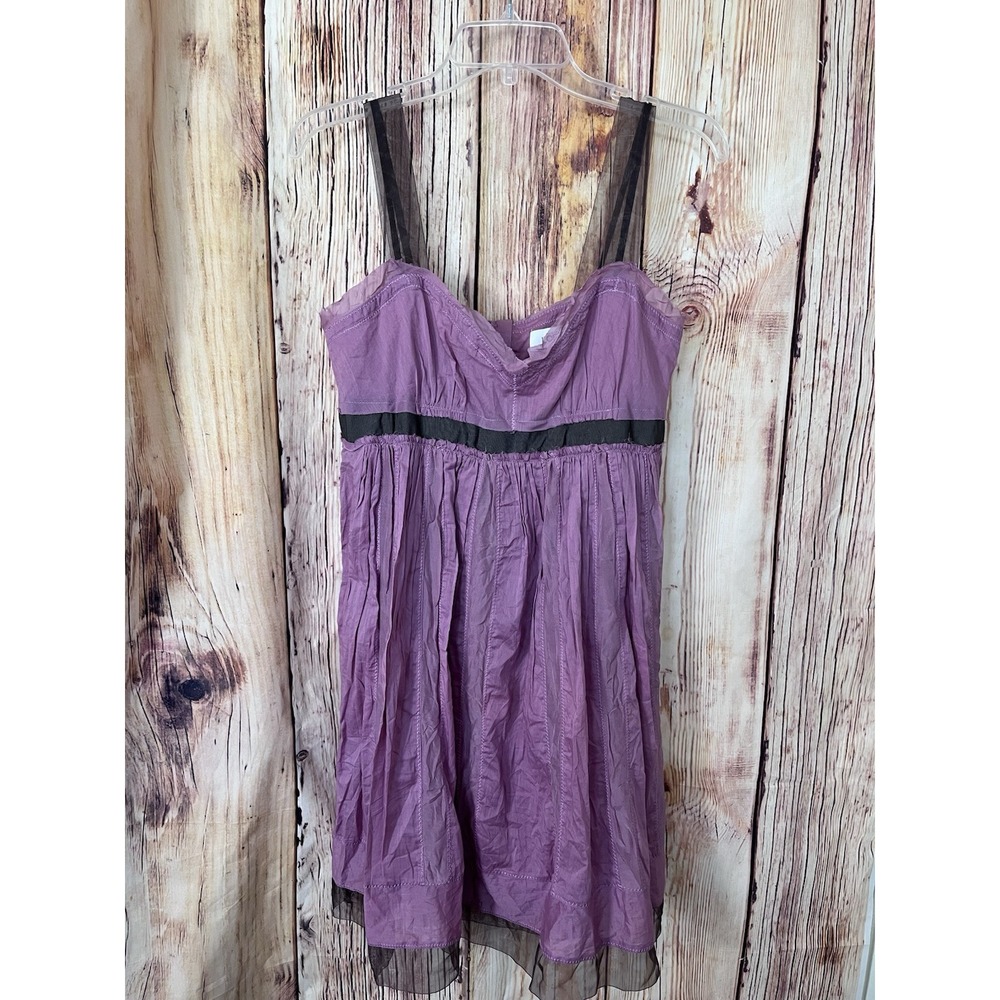 Ann Tylor Loft Spaghetti Strap Mauve Purple Chiffon Dress Size 4